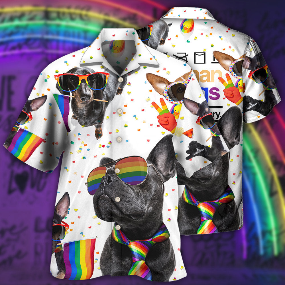 LGBT Pride French Bulldog - Hawaiian Shirt - Owls Matrix LTD