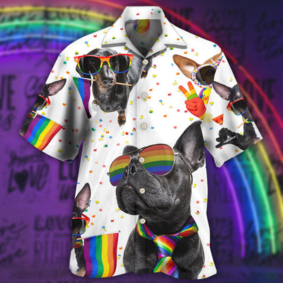 LGBT Pride French Bulldog - Hawaiian Shirt - Owls Matrix LTD