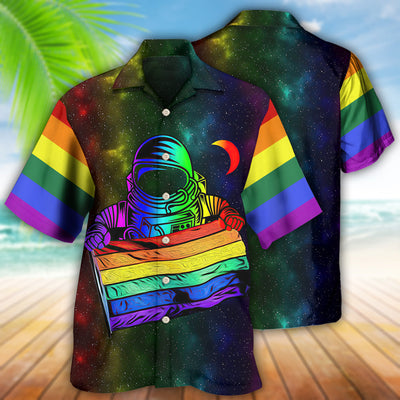 LGBT Pride Astronaut Style - Hawaiian Shirt - Owls Matrix LTD