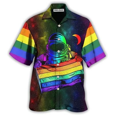 Hawaiian Shirt / Adults / S LGBT Pride Astronaut Style - Hawaiian Shirt - Owls Matrix LTD