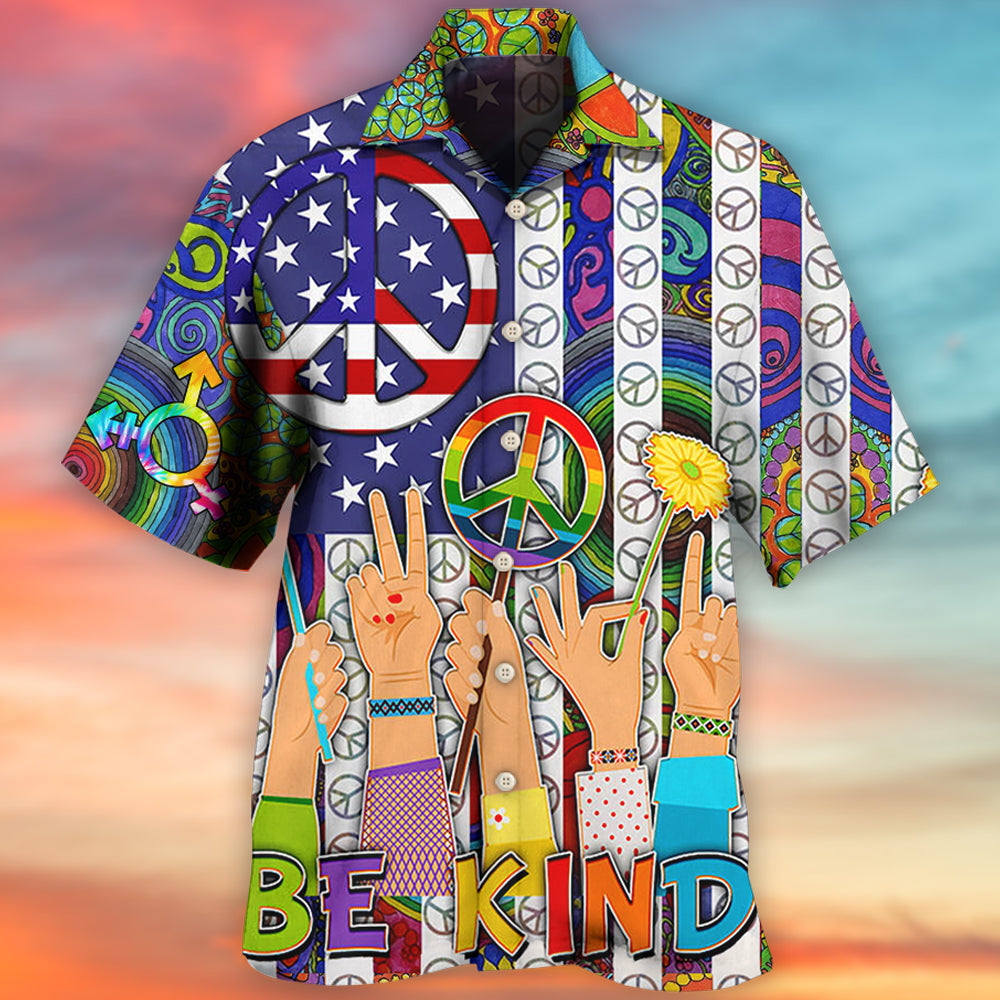 LGBT Be Kind Style - Hawaiian Shirt - Owls Matrix LTD