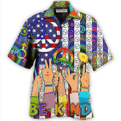 Hawaiian Shirt / Adults / S LGBT Be Kind Style - Hawaiian Shirt - Owls Matrix LTD