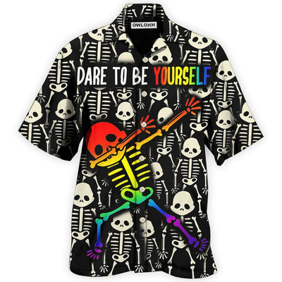 Hawaiian Shirt / Adults / S LGBT Dare To Be Yourself Style - Hawaiian Shirt - Owls Matrix LTD