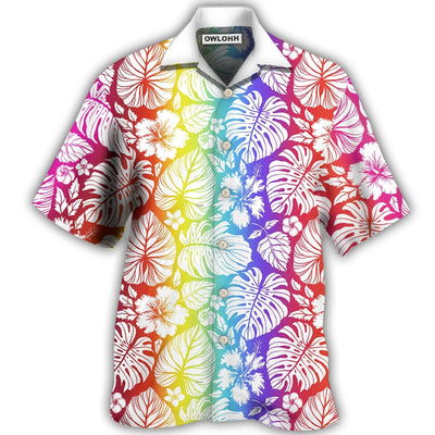 Hawaiian Shirt / Adults / S LGBT Tropical Leaf - Hawaiian Shirt - Owls Matrix LTD