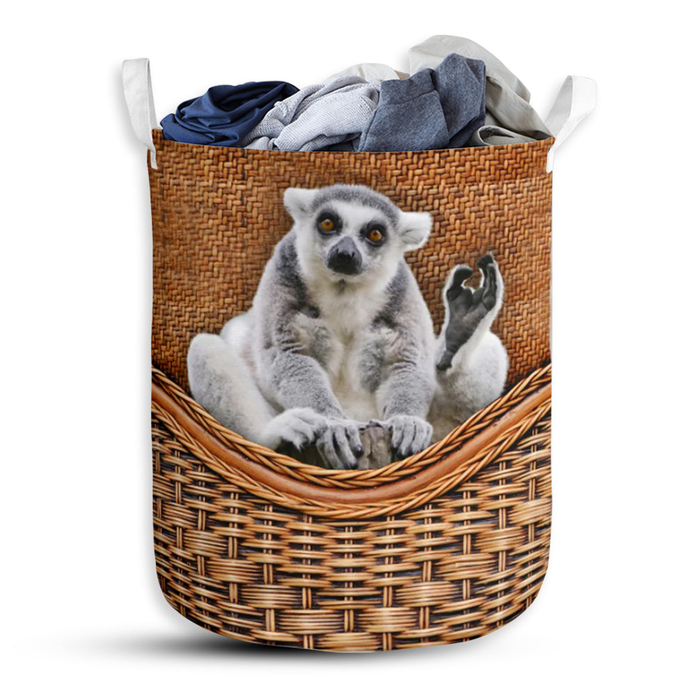 Lemur Rattan Teaxture - Laundry Basket - Owls Matrix LTD