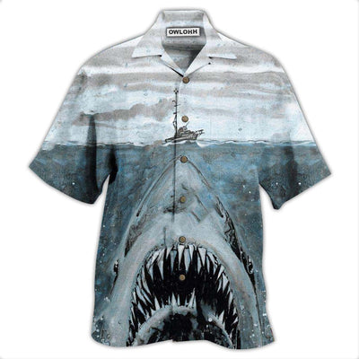 Hawaiian Shirt / Adults / S Shark Let Shark Kiss You - Hawaiian Shirt - Owls Matrix LTD