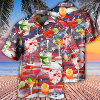 Cocktail Independence Day Let's Drink Cocktail On This Day - Hawaiian Shirt - Owls Matrix LTD