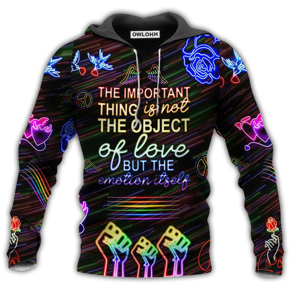 Unisex Hoodie / S Lgbt The Important Thing Is Not A Object - Hoodie - Owls Matrix LTD