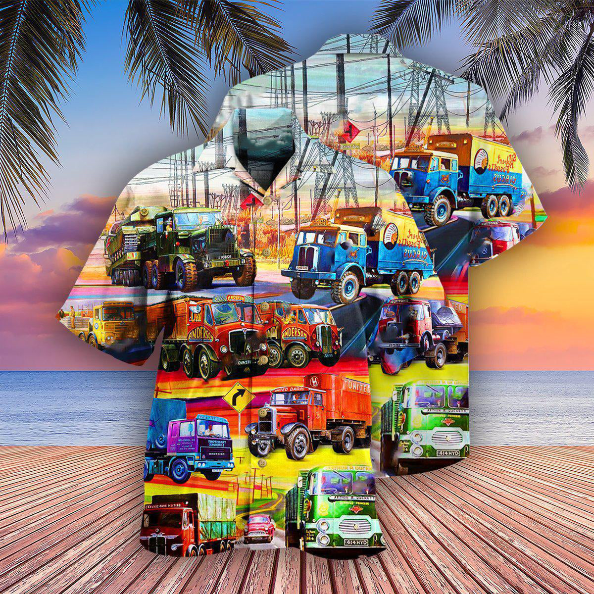 Truck Street Driver Life Is A Journey Enjoy The Ride - Hawaiian Shirt - Owls Matrix LTD