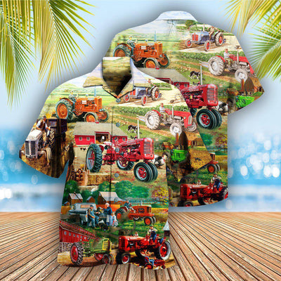 Tractor Life Is Better On Papa's - Hawaiian Shirt - Owls Matrix LTD