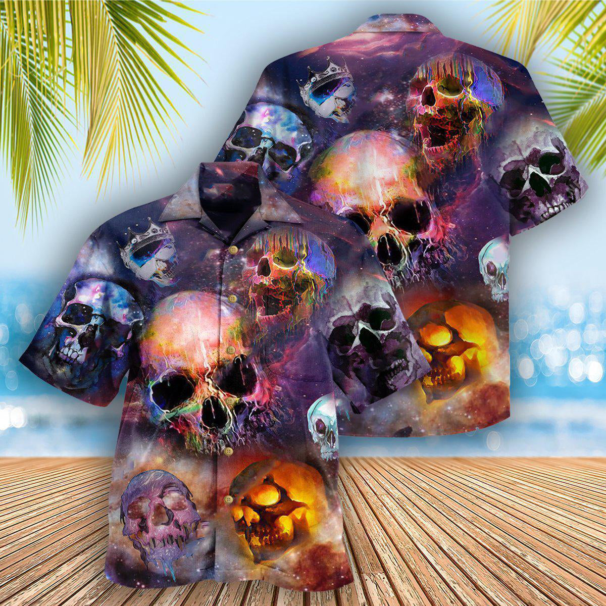 Skull Life Is Short Don't Turn Into Skull - Hawaiian Shirt - Owls Matrix LTD