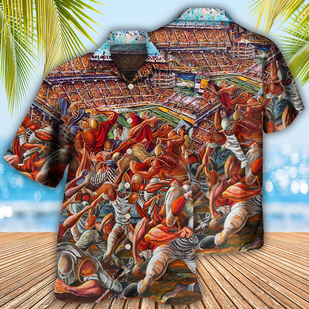American Football Strong Power - Hawaiian Shirt - Owls Matrix LTD
