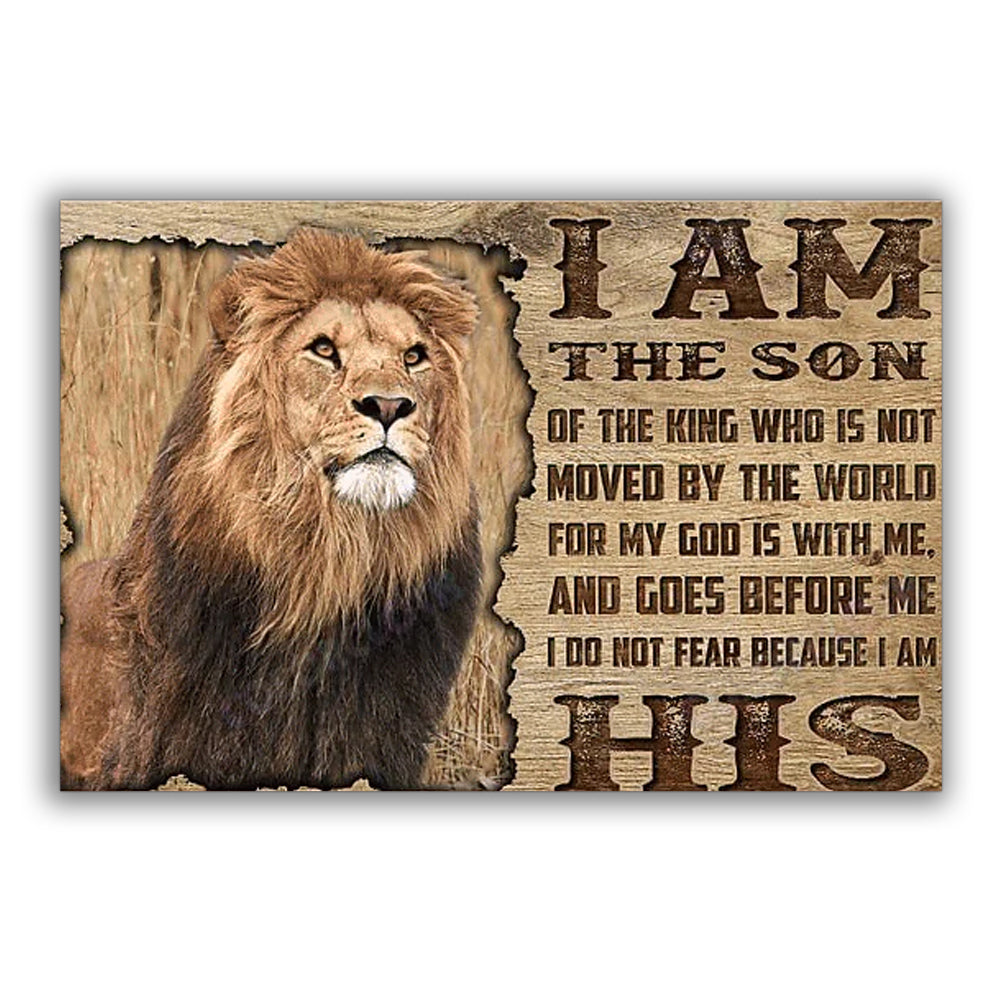 12x18 Inch Lion I Am The Son - Horizontal Poster - Owls Matrix LTD