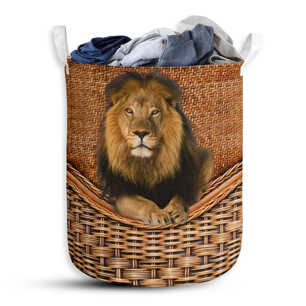 Lion Rattan Teaxture Proud - Laundry Basket - Owls Matrix LTD