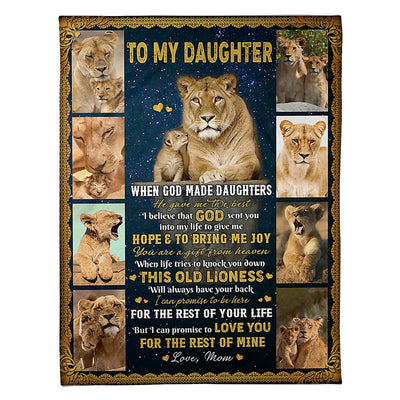 50" x 60" Lion The Rest Of Your Life Best Gift For Daughter - Flannel Blanket - Owls Matrix LTD