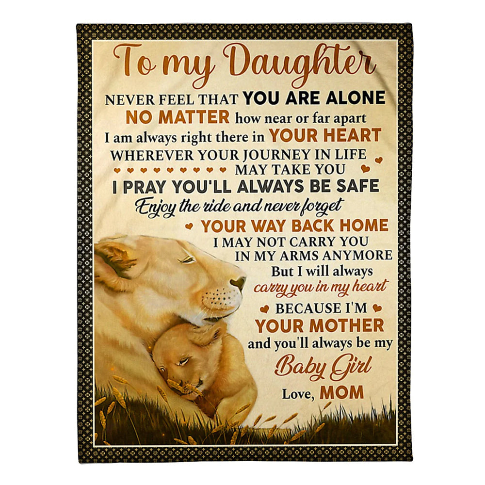 50" x 60" Lion Your Way Back Home Lovely Gift For Daughter - Flannel Blanket - Owls Matrix LTD
