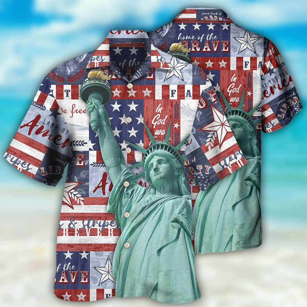 America Live Free - Hawaiian Shirt - Owls Matrix LTD