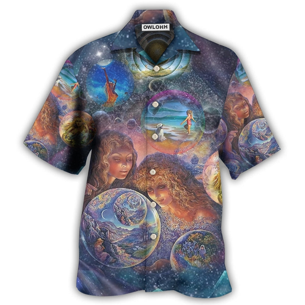Hawaiian Shirt / Adults / S Earth LD Mysterious Earth - Hawaiian Shirt - Owls Matrix LTD