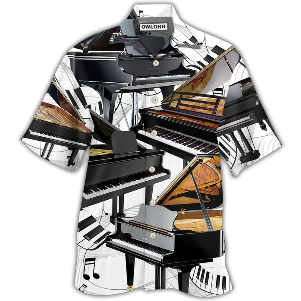 Hawaiian Shirt / Adults / S Piano Luxury Piano Style - Hawaiian shirt - Owls Matrix LTD
