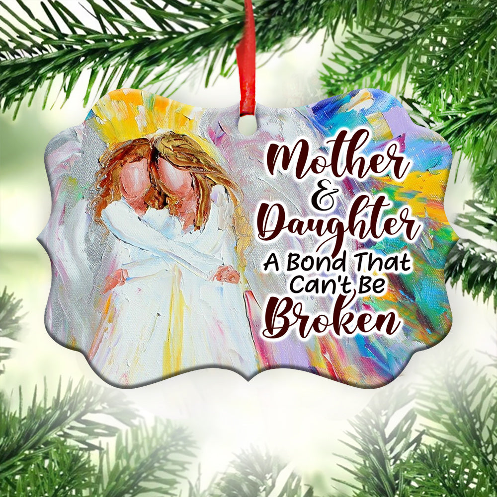 Family Mother And Daughter Can Not Be Broken - Horizontal Ornament - Owls Matrix LTD