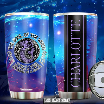 Mermaid The Soul Of Witch Personalized - Tumbler - Owls Matrix LTD