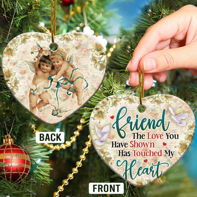 Jesus Angel Friend The Love You Have Shown Has Touched My Heart - Heart Ornament - Owls Matrix LTD
