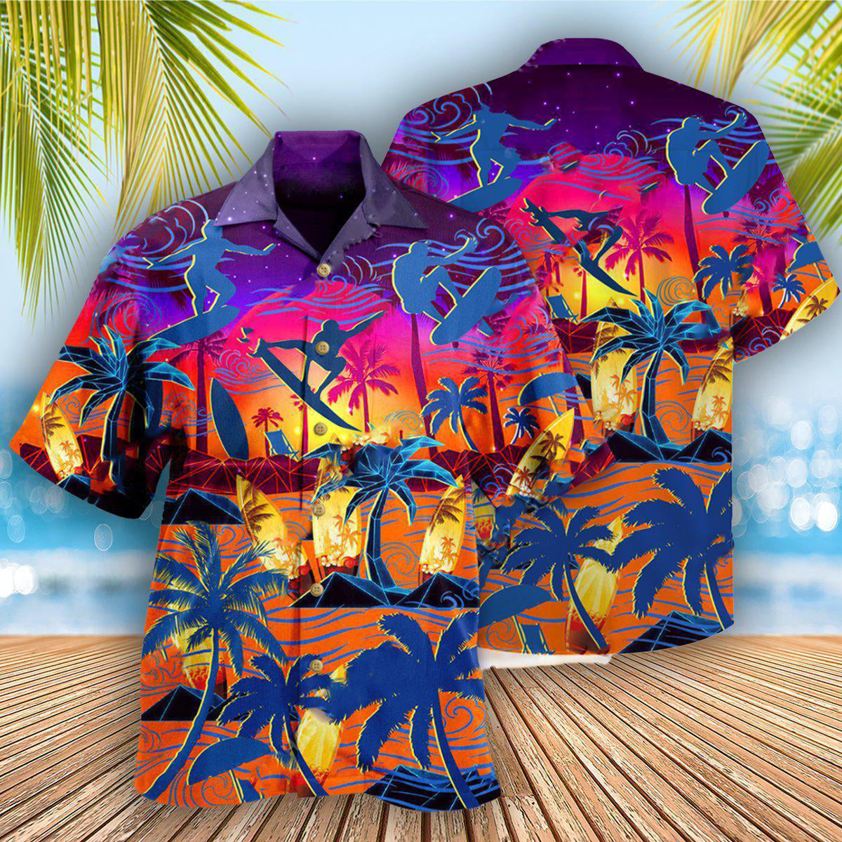 Surfing Make Your Own Waves - Hawaiian Shirt - Owls Matrix LTD