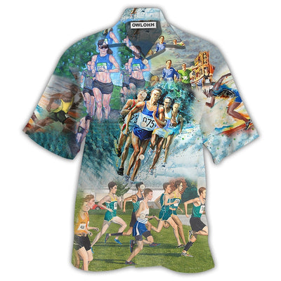 Hawaiian Shirt / Adults / S Marathon Run For Earth Run For Us - Hawaiian Shirt - Owls Matrix LTD
