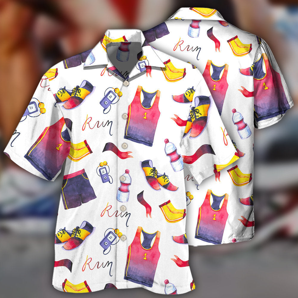 Marathon Run Amazing Clothing - Hawaiian Shirt - Owls Matrix LTD