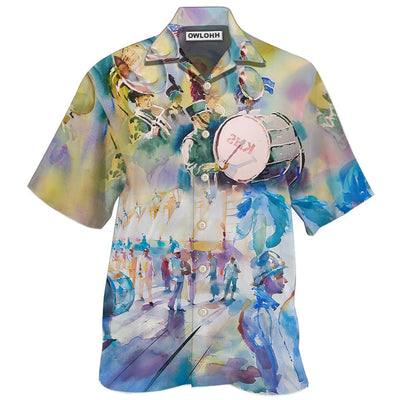 Hawaiian Shirt / Adults / S Marching Band Blur Art Style - Hawaiian Shirt - Owls Matrix LTD