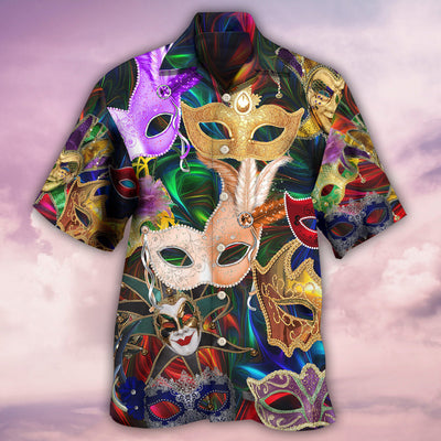 Mardi Gras Feather Party - Hawaiian Shirt - Owls Matrix LTD
