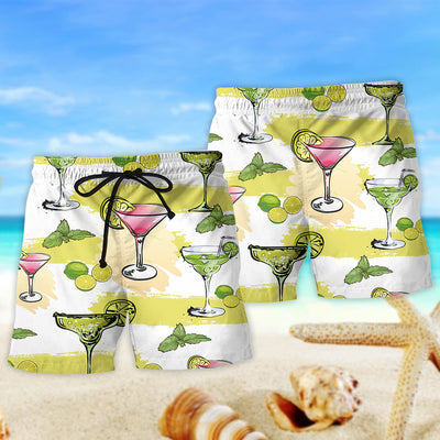 Cocktail Margarita Summer Party - Beach Short - Owls Matrix LTD