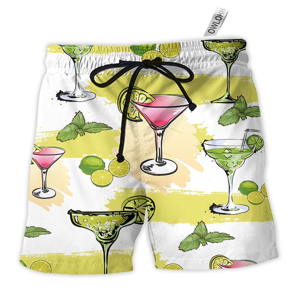 Beach Short / Adults / S Cocktail Margarita Summer Party - Beach Short - Owls Matrix LTD