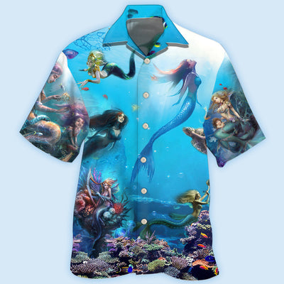 Mermaid Ocean Life - Hawaiian Shirt - Owls Matrix LTD