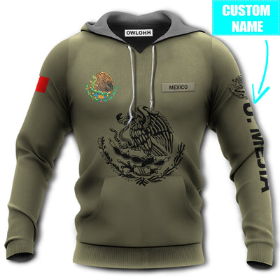 Unisex Hoodie / S Mexico Eagle Sign Personalized - Hoodie - Owls Matrix LTD