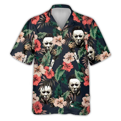 Halloween Michael Myer Scary Tropical Style - Hawaiian Shirt