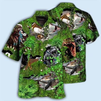 Dinosaur T-rex Just Wanna - Hawaiian Shirt - Owls Matrix LTD