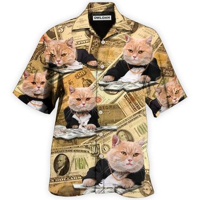 Hawaiian Shirt / Adults / S Cat Money Vintage Style - Hawaiian Shirt - Owls Matrix LTD