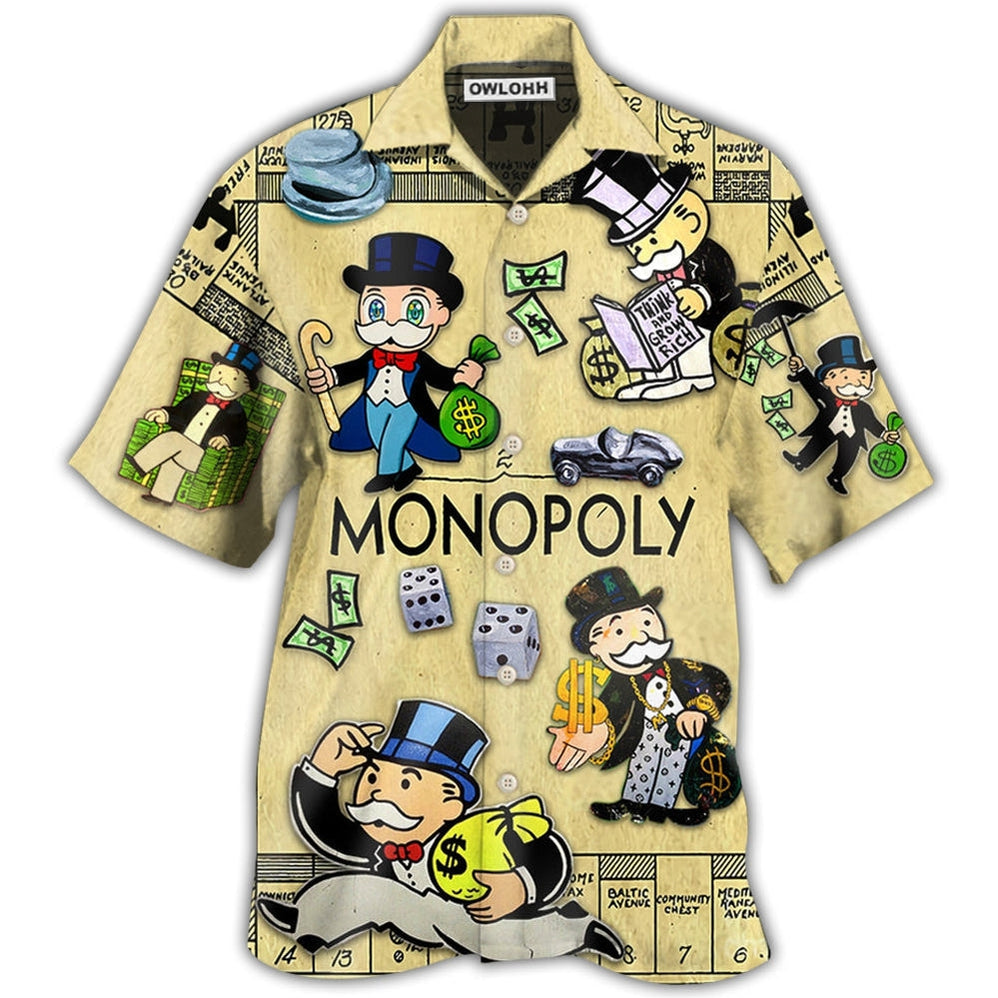 Hawaiian Shirt / Adults / S Monopoly Style - Hawaiian Shirt - Owls Matrix LTD