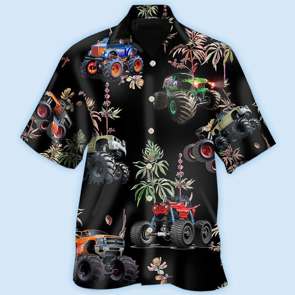 Monster Truck Style Flower - Hawaiian shirt - Owls Matrix LTD