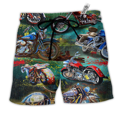 Beach Short / Adults / S Motorcycle Freedom Is A Full Tank - Beach Short - Owls Matrix LTD