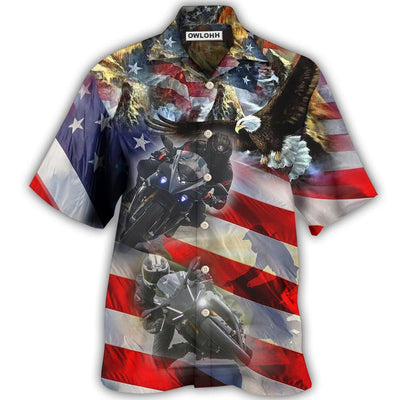 Hawaiian Shirt / Adults / S Motorcycle Independence Day - Hawaiian Shirt - Owls Matrix LTD