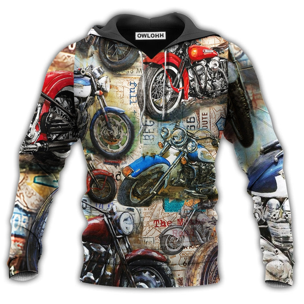 Unisex Hoodie / S Motorcycle Is My Life I Ride It Whole Life - Hoodie - Owls Matrix LTD