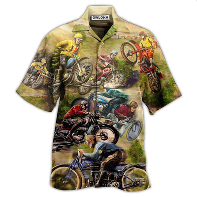 Hawaiian Shirt / Adults / S Motorcycle Is My Therapy - Hawaiian Shirt - Owls Matrix LTD