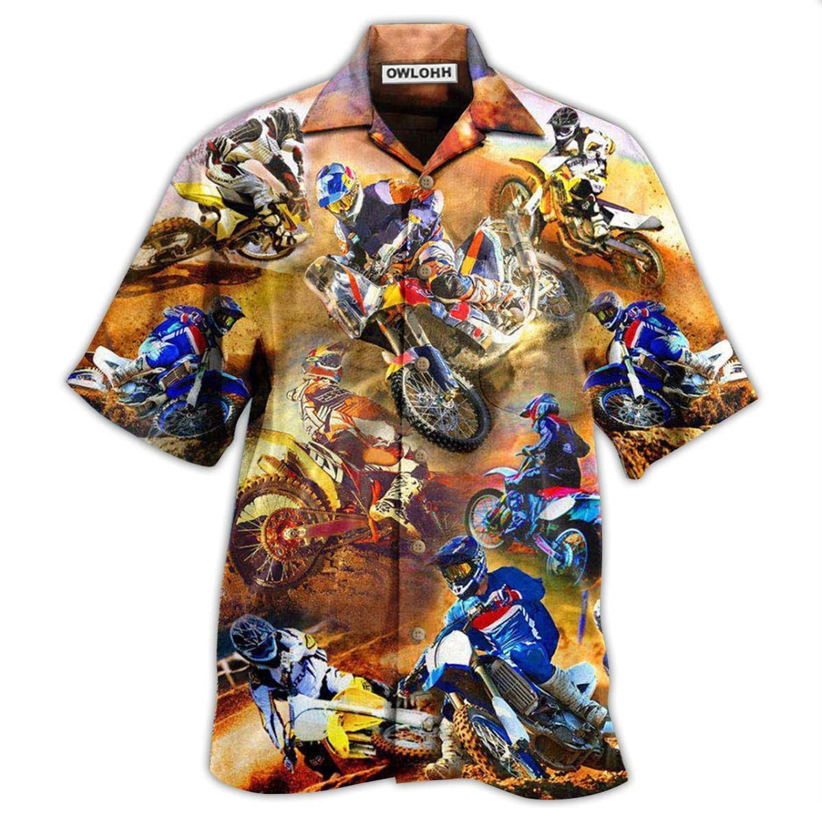 Hawaiian Shirt / Adults / S Motorcycle Shift Your Gear Racing - Hawaiian Shirt - Owls Matrix LTD