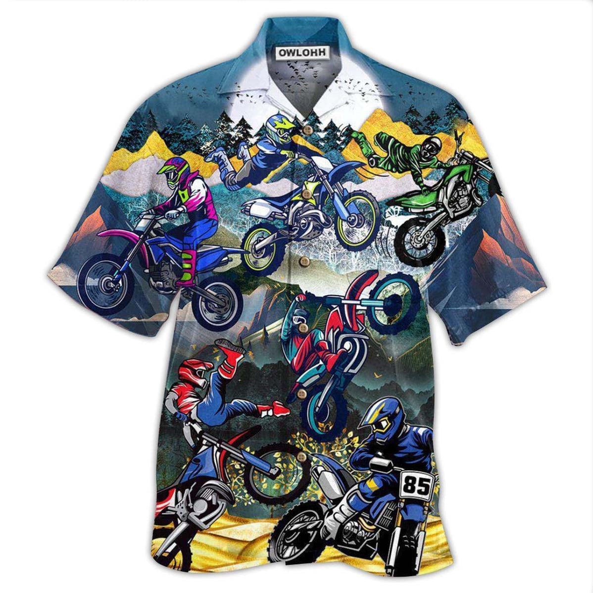 Hawaiian Shirt / Adults / S Motorcycle When Life Gets Complicated I Ride - Hawaiian Shirt - Owls Matrix LTD