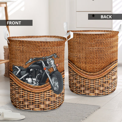 Motorcycles Rattan Teaxture Cool - Laundry Basket - Owls Matrix LTD