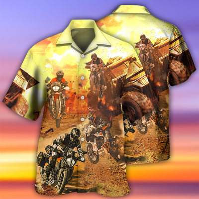 Motorcycle Cool Road - Hawaiian Shirt - Owls Matrix LTD