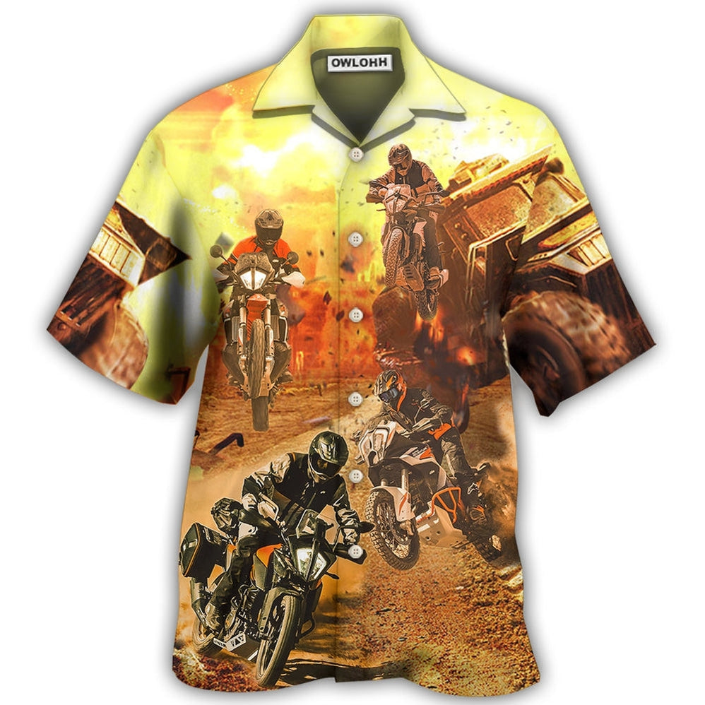 Hawaiian Shirt / Adults / S Motorcycle Cool Road - Hawaiian Shirt - Owls Matrix LTD