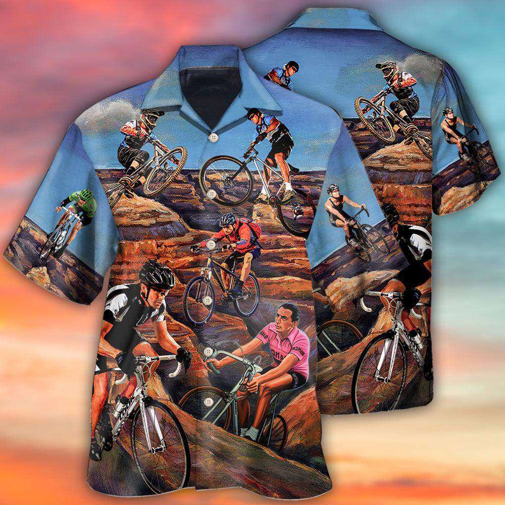 Bike Mountain Biking - Hawaiian Shirt - Owls Matrix LTD